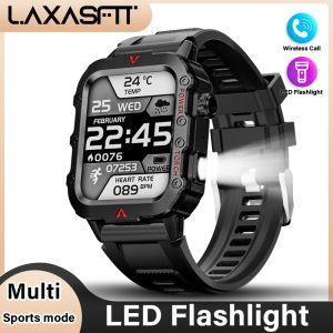 LAXASFIT 2024 New LED Mens Smartwatch Bluetooth Talking Smartwatch Multi Sport Mode Health Monitoring Smart Watch