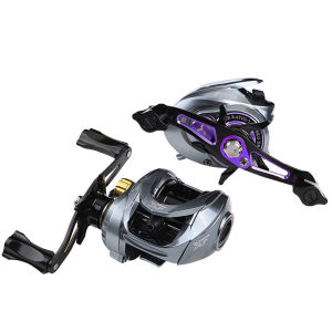 【TRAINFIS】Baitcasting Fishing Reel 8KG Max Drag 7.2:1 High Speed Gear Ratio 19+1 Ball Ratio CNC Spool Ceramic Guide Rings Casting Fishing Rod Reel