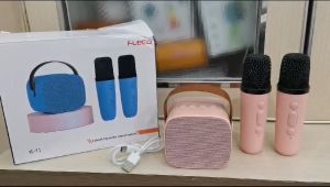 Speaker portable bluetooth karaoke mini fleco k-11 free dua mic