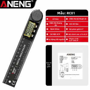 ANENG | ANENG RC01/RC02 360 Độ ° Thước Đo Kỹ Thuật Số Công Cụ Đo Đa Chức Năng Có Độ Chính Xác Cao Dùng Cho Chế Biến Gỗ 0-360 ° Phạm Vi Đo 0.1 ° Giải Pháp
