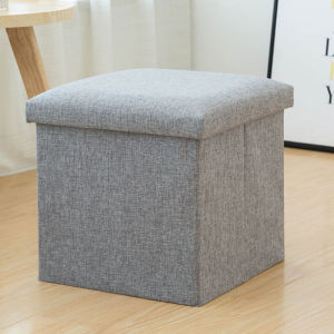 กล่องเก็บของผ้าฝ้ายแบบพับได้พร้อมฝาปิดสำหรับหอพักนักศึกษา กล่องเก็บของสำหรับเสื้อผ้า กล่องเก็บของขนาดใหญ่สำหรับจัดระเบียบ