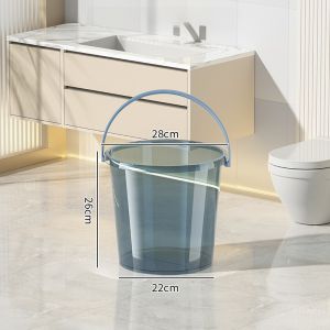Thickened Transparent Water Bucket Portable Laundry Bathing Small Bucket Student Dormitory Large Bucket Household Covered Bucket Basin