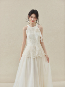 OUYANGXI | Đầm Không Tay Phong Cách Pháp Elegante