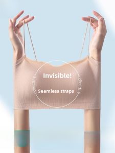 Miiow | Ice Silk Womens Bralette Tank Top Anti-Light Inner Wear With Chest Pad Beautiful Back Underwear Bra For Women Outdoor Wear