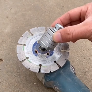 Grooving Machine Adapter M10 Angle Grinder Conversion Head With Lock Nuts Slotting Power Tool Kit