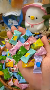 Pepermint Gula-gula Buah Snacks Gula Gula Ciuman Pudina Vitamin C Tanpa Gula Segar Nafas & Manis Buah Viral Candy Food - Mint candy Sugar Free Assorted Fruit Flavor Candy Mint Ball Candy