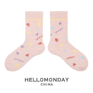 Tất Ống Dài Dày Dặn Ấm Áp Bằng Vải Nỉ Cáo Hoạt Hình Dễ Thương Cho Nữ Tất Ống Dài Bằng Vải Nỉ Cáo Cho Nữ Mùa Thu Đông