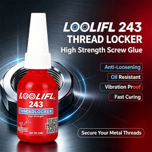 243 Thread Locker 10ml High Strength Screw Lock Glue Anti-Loosening Oil Resistant Bolt Sealant Auto Machinery Repair Adhesive