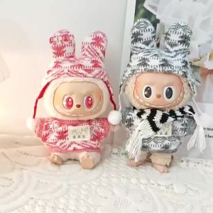 Valentines Day Couple Matching 情人节情侣Labubu Doll Clothes - V1 V2 Outfit Accessories Plush Jumpsuit Snowman Costume for Lovers
