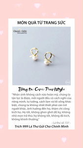 [HỎA TỐC] Bông Tai Nữ Bạc Cao Cấp Cerci Pearlstylie Đan Nơ Độc Đáo Đầy Phong Cách G30| Cercilala