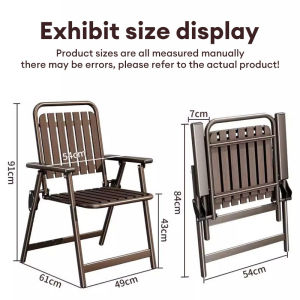 SUNNY Chair Camping Foldable Chair Heavy Duty Metal Arm Chair Outdoor Chair Folding Chair Dining Chair Stool