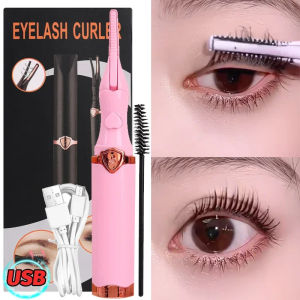 【Perfect Sunfeel】Quick Heating Electric Eyelash Curler USB Rechargeable Temperature Heated Eyelashes Long-Lasting Curled Comb Mascara Makeup Set