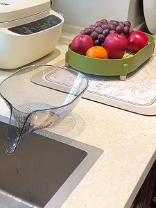 Keranjang Saringan Sayur Dan Buah Serbaguna Tempat Saringan Mie Rebus Transparan Plastik Wadah Tirisan Cuci Sayur Sayuran Drain Basket