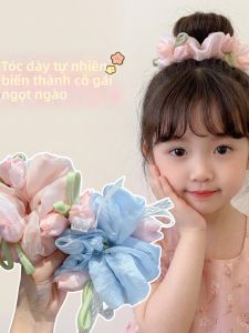 Childrens High Elasticity Bow Ribbon Ponytail Holder
