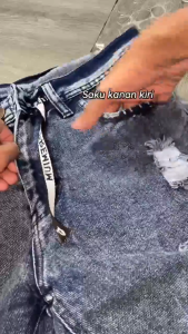 Celana Jeans Pendek Sobek Pria Wisker Jeans Pendek Ripped Robek Pria Premium Distro Zada Fashion