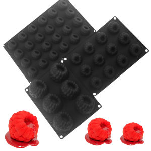6/12/24-Cell Raspberry Design French Fruit Mousse Cake Moulds Silicone Chocolate Mold Kitchen Bakeware Dessert Decorating Tools
