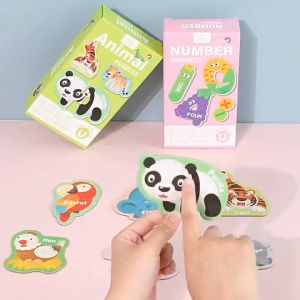 HAHA TOY Magnet Hiasan Kulkas Magnetik Kepingan Puzzle Belajar Huruf Angka Mainan Edukasi Anak
