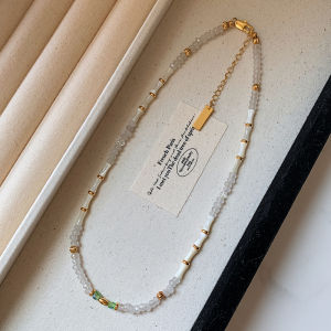 CAFFTI | Chinese Style White Jade Bamboo Necklace