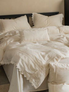 HUINEIJIAFANG | High Quality Japanese Style Cotton and Linen Bedding Set