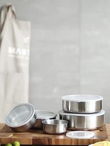 Mangkok Set Isi 5 PCS Stainless Tebal Bowl