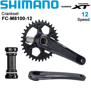 Shimano XT FC M8100 Crankset 12 Speed MTB Mountain Bike 170mm 175mm Crankset 28T 30T 32T 34T 36T 36-26T Chainring MT801 Bottom Bracket