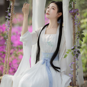 Elegant Embroidered Cheongsam Womens Summer Fashion Sleeveless Floor-Length Qipao Dress with Wide Sleeves And Loose Skirt