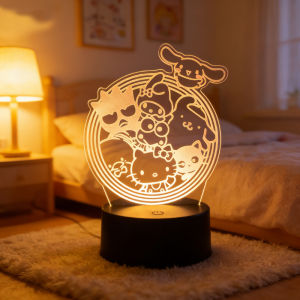 Bandai | cute cat 3D LED Night Light Cartoon Bedside Lamp USB Atmosphere Light Perfect Gift for Kids Girls Fans