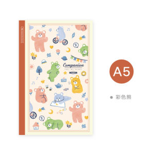 How Soft and Cute Little Animal A5 Plaid & Printed Notebook Student Studying Stationery Notepad Journal Book