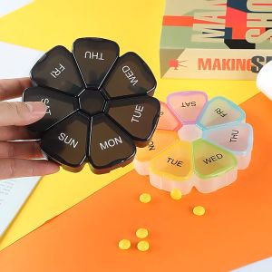1 * 7 Day Pill Dispenser Container Travel Organizer Portable Medicine Organiser Tablet Holder Pill Case Pill Box
