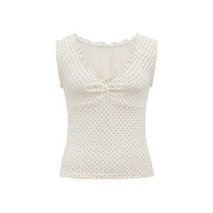 Korean Style Wood Ear Strap Sleeveless Vest