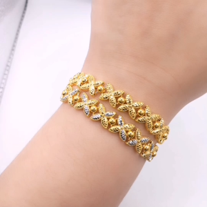 Yon Hing Rantai Tangan Marissa Full Gold /2 Tone Kosong (5D) Emas 916