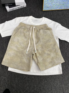 Quần Short Nam American Tie Dye Ice Silk Thin Five Inch Summer Cool Feel Cleanfit Trendy Sporty Casual Loose Straight Leg