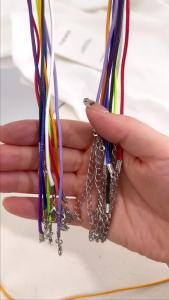 10pcs 1.5mm Adjustable Leather Cord Waxed Thread Rope Necklace Extender Chain Lobster Clasp DIY Jewelry Making Findings