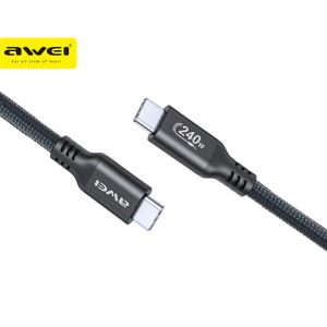 Awei CL-140 Type-C to Type-C Cable 1m PD20W Quick Charge Data Transmission 5A Fast Charging Cable Flexible and Reliable