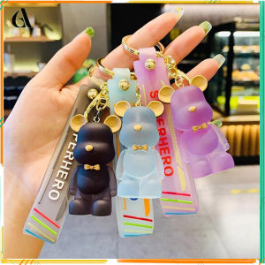 ALENADAY - Gantungan Kunci Motor Mobil Tas Karakter Boneka Beruang Lucu Serbaguna GTG03