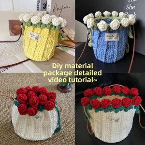 JIFANPAUL | Handmade Rose Bouquet Bag Crochet Kit