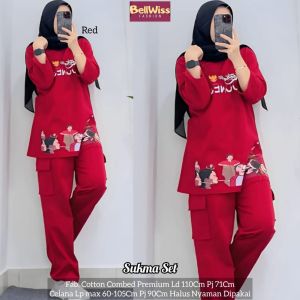 (( NEW ARRIVAL )) ZUMBA HAYYU INDONESIA DITO SET KAOS LENGAN 7/8 DAN CELANA CARGO PANJANG JEANS WANITA // AIRA SET#9 BY SIGNADILA // BAJU SANTAI CASUAL // BAJU OUTFIT VIRAL TRENDY // SETELAN ATASAN DAN CELANA