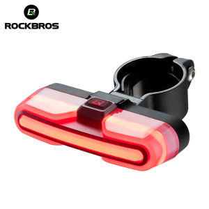 ROCKBROS Bicycle Tail Light Type-C Charging IPX6 Brake Sensor 5 Modes Cycling Taillight Smart Warning Light Bike Accessories