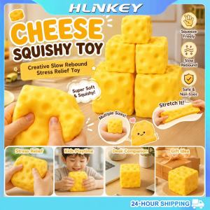 【Ship in 12H】Giant Cheese Squishy Toy Soft Slow Rising Stress Relief Fidget Creamy Squeeze Mainan Hadiah Cute Gift HLINKEY
