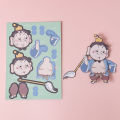 New Type of Asura Paper Figure Toy Assembleable Interactive DIY Craft Flat Figure No Cutting Required Quiet Book Assembly 3D Model. 