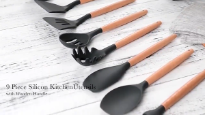 12PCS Silicone Kitchen Utensils Sandok Set Heat Resistant Silicone Utensils for Non-stick Pan