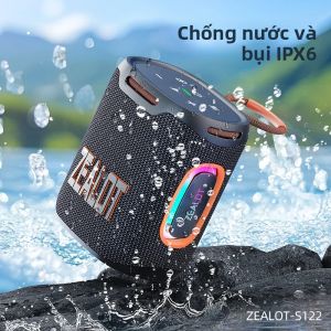 Loa Bluetooth ZEALOT-S122 - Không Dây BT5.4 Chống Nước IPX6 Âm Thanh Nổi HiFi 25W Thời Gian Chơi Nhạc 20 Giờ - Loa Quà Tặng Sinh Nhật
