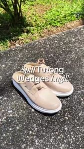 ONE LOVE MILA SEPATU BUSTONG WEDGES MULES WANITA