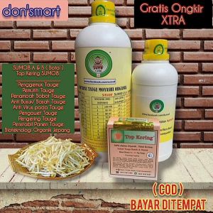 SUMO Cair A & B + Top Kering tauge | ( Pemutih Penggemuk tauge & Solusi anti busuk/basah tauge ) + BUKU PANDUAN