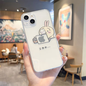 Creative Silicone Transparent Couple Phone Cases for  15Pro Max 13 14Plus New 12Mini Chiikawa 11 Soft 8P XR 7 6