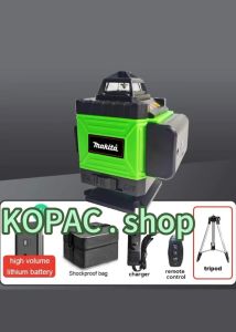 MAKITA เลเซอร์วัดระยะ 4D 16 เส้น ล่าสุด - รีโมท สีเขียว 360 องศา 16 ลำดับ