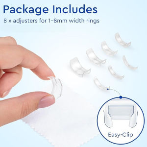 Upgrade 8pcs Ring Size Adjuster Transparent Inner Ring Size For Big Size Rings Invisible Ring Fixed Tightener Reducer Resizing