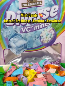 Mr.Squirrel Mint Candy Christmas candy Assorted Sugar Free Fruit Candy cool and refreshing Sweet Flavor Candy KissesFresh breath
