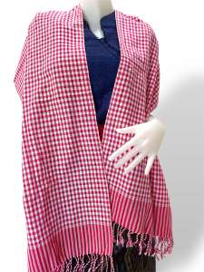 ผ้าพันคอผ้าฝ่ายทอมือ เนื้อฝ่ายแท้100%ขนาด180*40cm.เหมาะทุกฤดูกาล