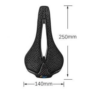 Elitaone 3D Printed Carbon Saddle 245x145mm Ultralight 160g Cycling Seat Triathlon Road MTB Mountain Gravel Bike Accessories